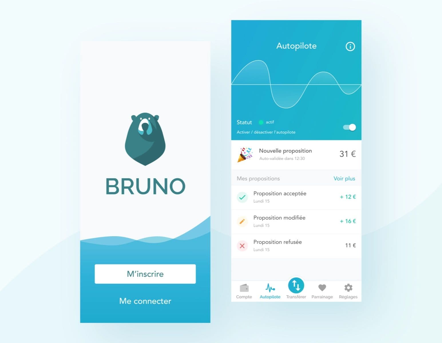 Capture d’écran du projet Bruno