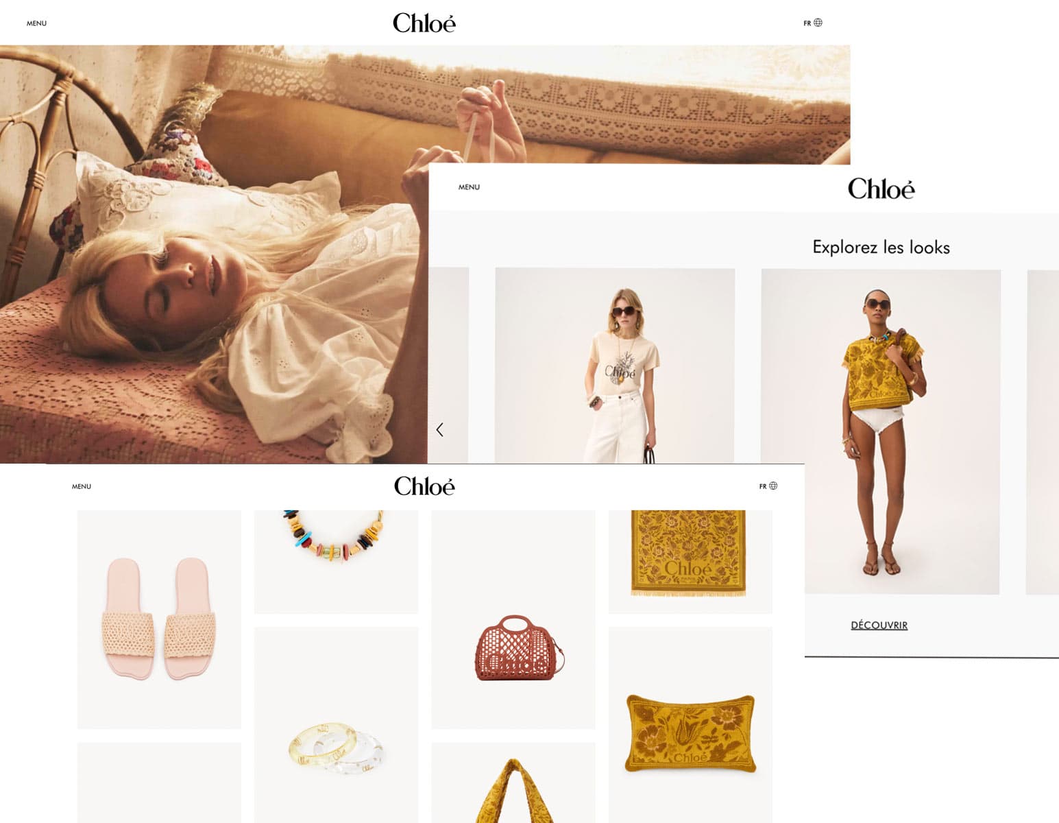Screenshot of Chloé landing page